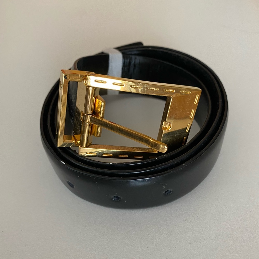 Dunhill Men’s Luxury Gold Buckle Belt